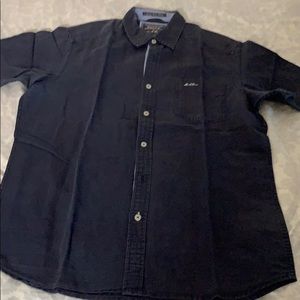 Dark blue LINEN COTTON shirt
